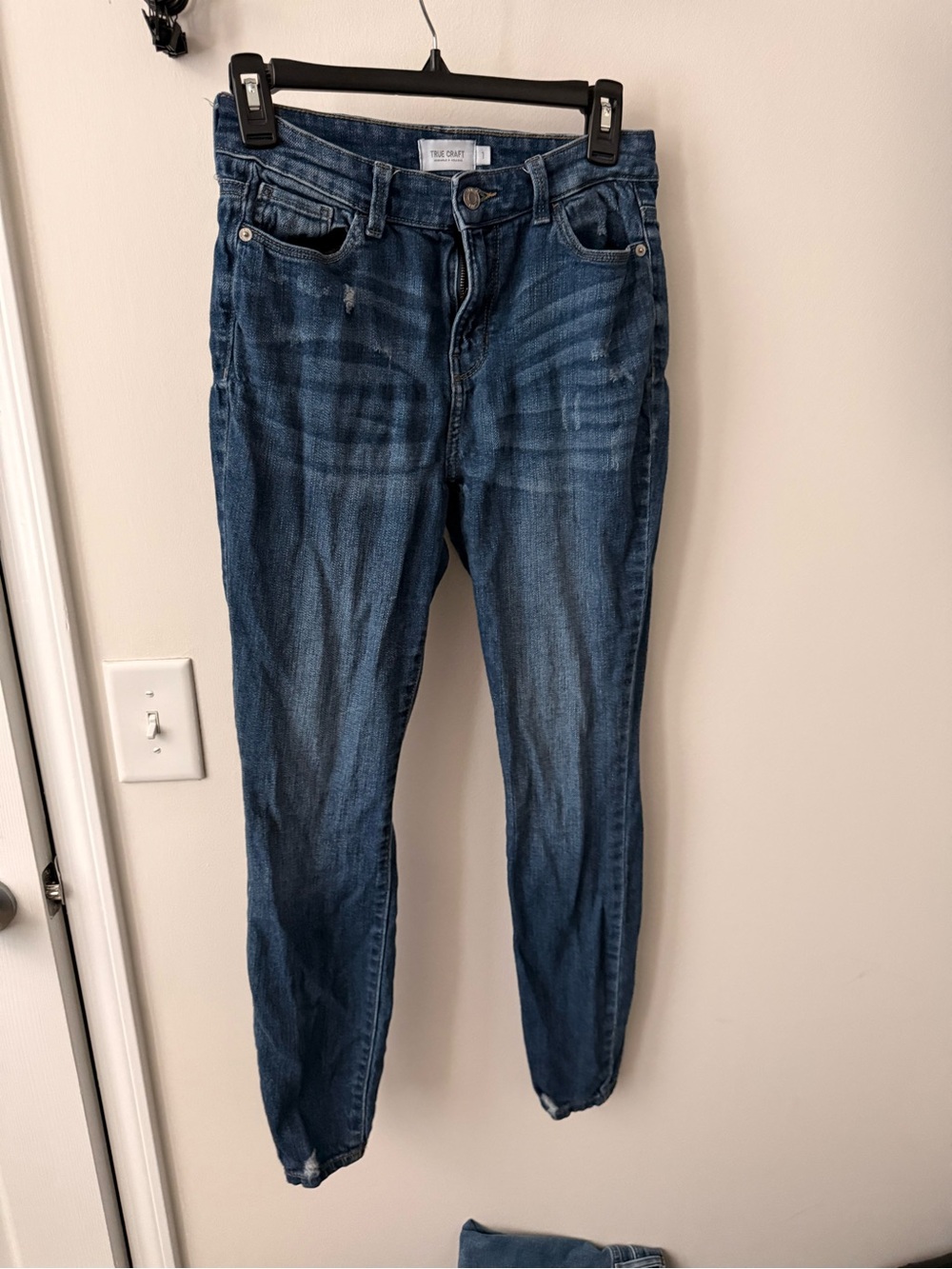 True Craft High-Rise Dark Blue Slim Jeans